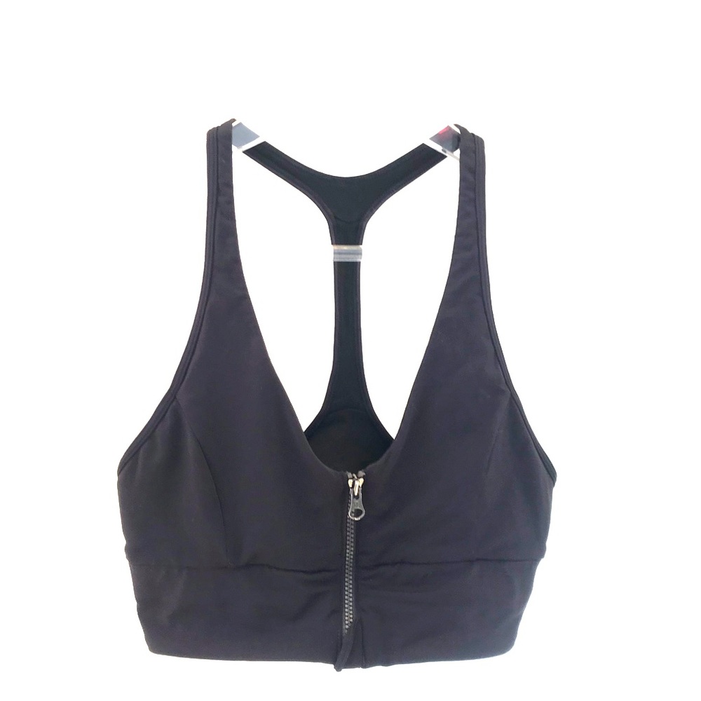Lululemon zip front racetrack sports bra size 4